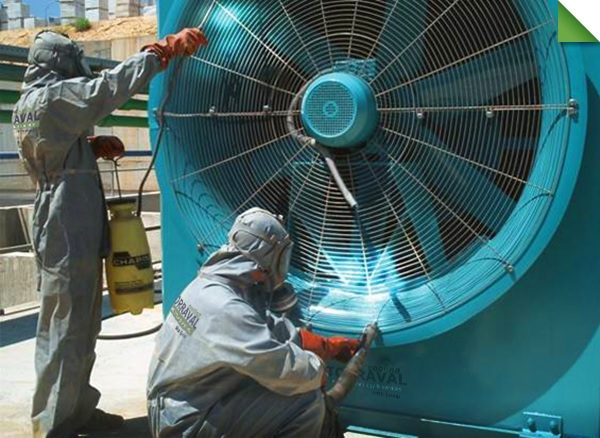 desinfección y limpieza de torres de refrigeración