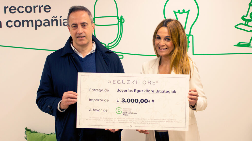 Joyerias Eguzkilore donación Asociación Contra el Cáncer en Álava