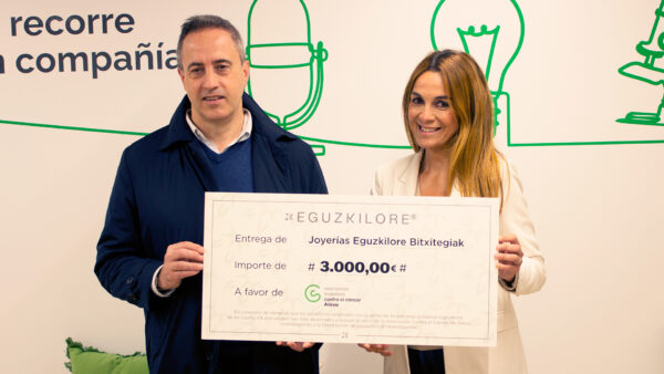 Joyerias Eguzkilore donación Asociación Contra el Cáncer en Álava