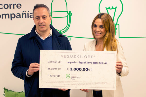 Joyerias Eguzkilore donación Asociación Contra el Cáncer en Álava