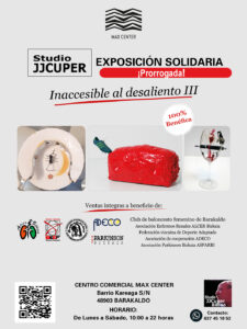 exposición solidaria de JJCuper en Max Center Barakaldo
